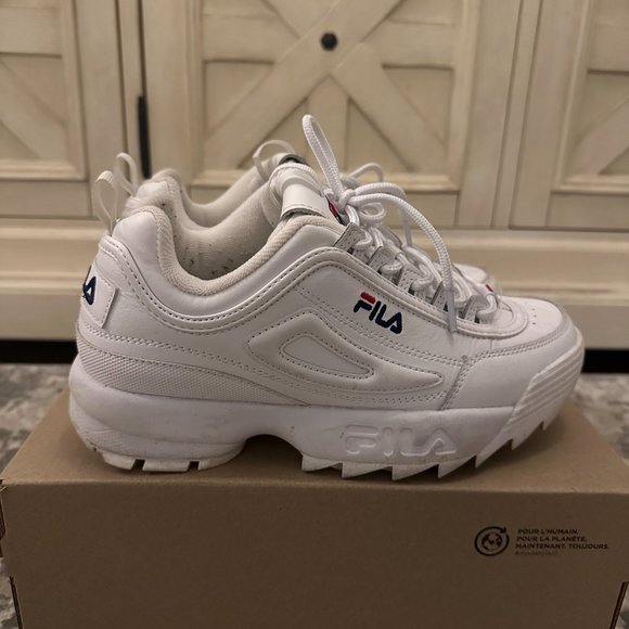 Fila Women's Heritage Disruptor II Premium Chunky Sneakers (US 8.5) - Picture 3 of 10